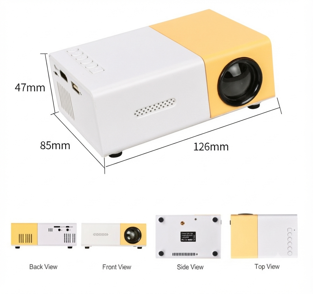 LumoBeam erittäin kirkas minivideotykki (3000 lumenia)