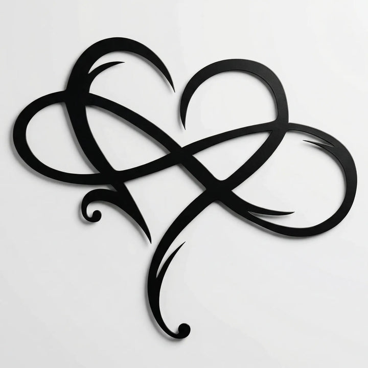 Infinvora - Infinity Heart Metal Wall Sculpture
