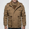 Fleece-vuorattu talvitakki miehille