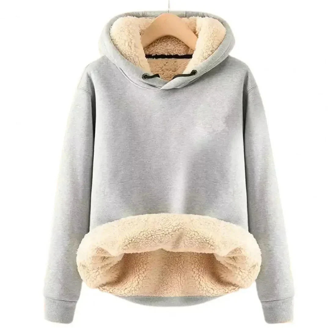 Mukava fleece-vuorattu takki naisille