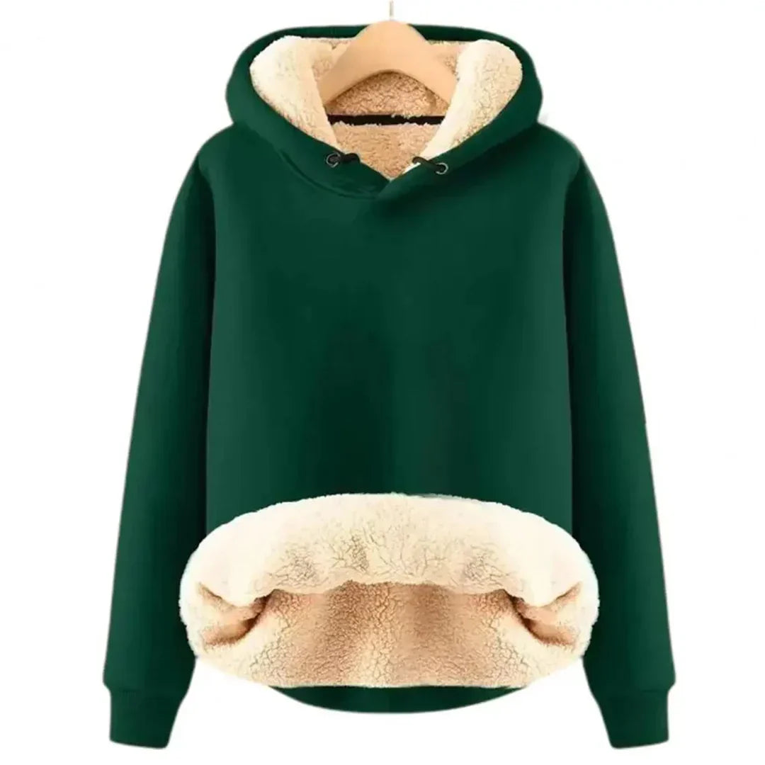 Mukava fleece-vuorattu takki naisille