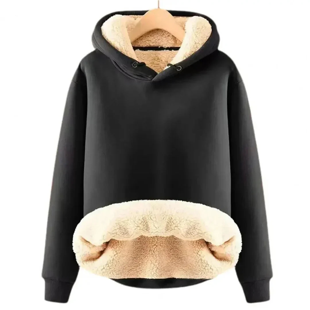 Mukava fleece-vuorattu takki naisille