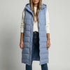Pitkälinjainen Huppuhihaton Puffer Vest