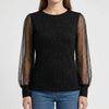 Läpinäkyvä Hihainen Säihke Blouse