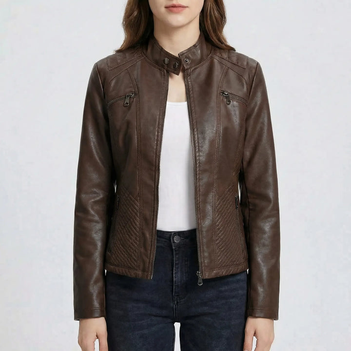 Modera - Slim-Fit Women's Moto Jacket