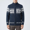Fair Isle vetoketjuneulecardigan miehille