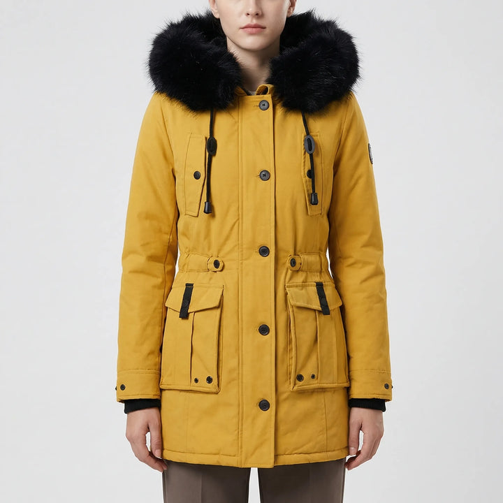 Parkella - Hooded Women's Parka With Fur-Trim