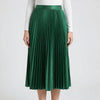 Korkeavyötäröinen pleated midi hame