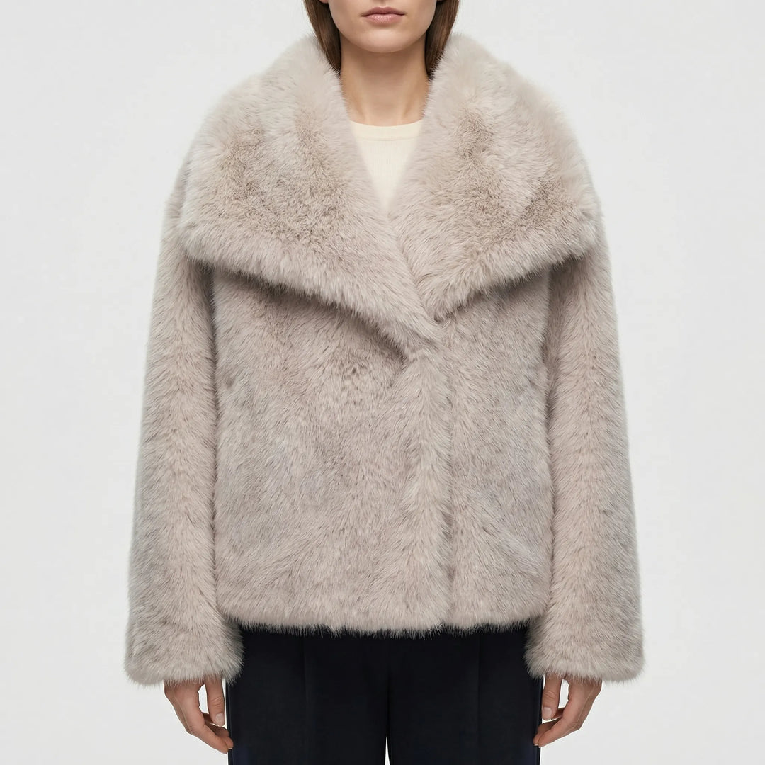 Plushova - Semi-Fitted Faux Fur Winter Jacket