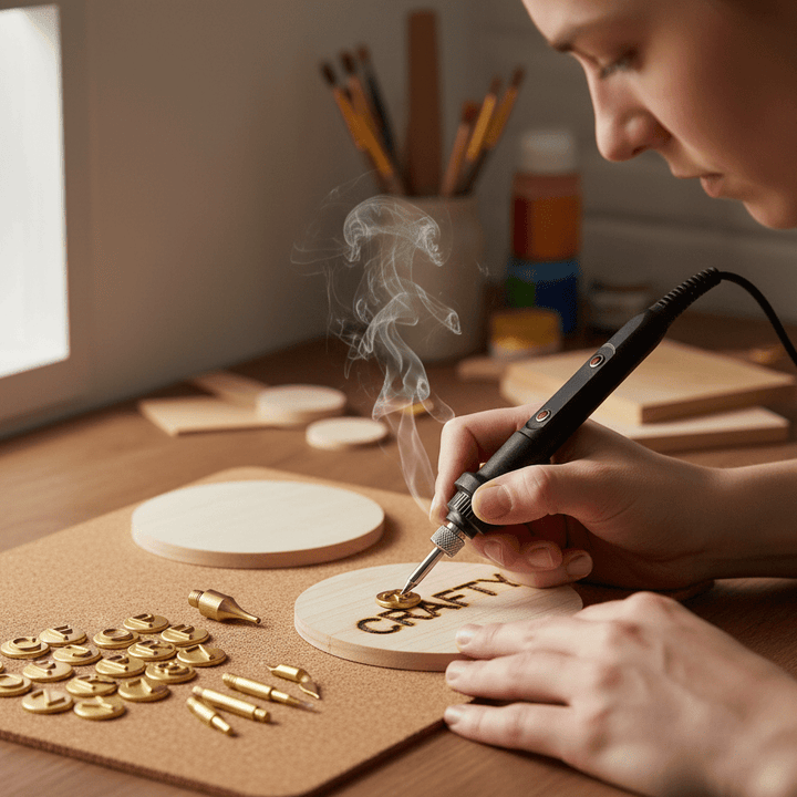 CraftMaster Pro -kaiverrussarja | 28-osainen kaiverrus- ja polttomaalaustyökalusarja | Säädettävä lämpötila | Tee-se-itse-sarja | Puu, nahka ja metalli