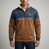 Neljannes-Zip Fleece-vuorattu Neule Miehille