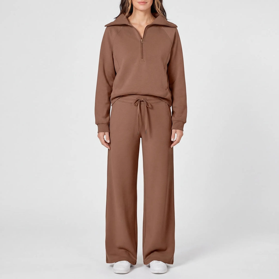 Relaxo - Coordinated Wide-Leg 2-Piece Set