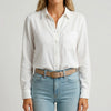 Pitkähihaiset Ruffle-Trim Nappikiinnitys Paita