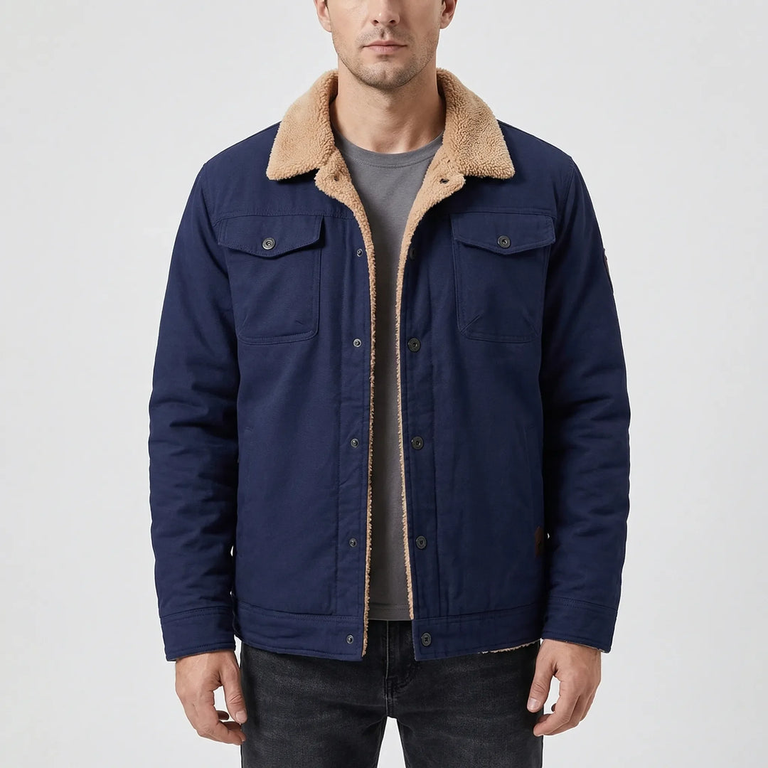 Ruxton - Sherpa-Lined Button-Front Men's Jacket