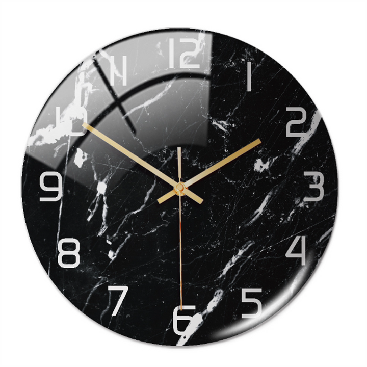Tyylikäs marmorivaikutelmainen seinäkello – MarbleTime