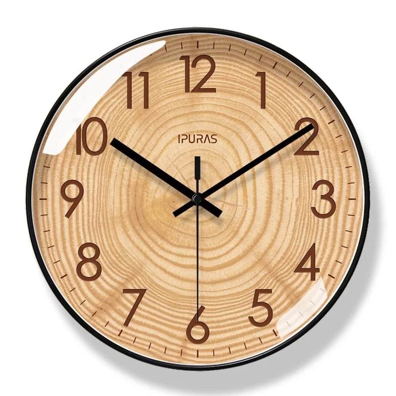 TimeWisp-puinen seinäkello – hiljainen ja tyylikäs