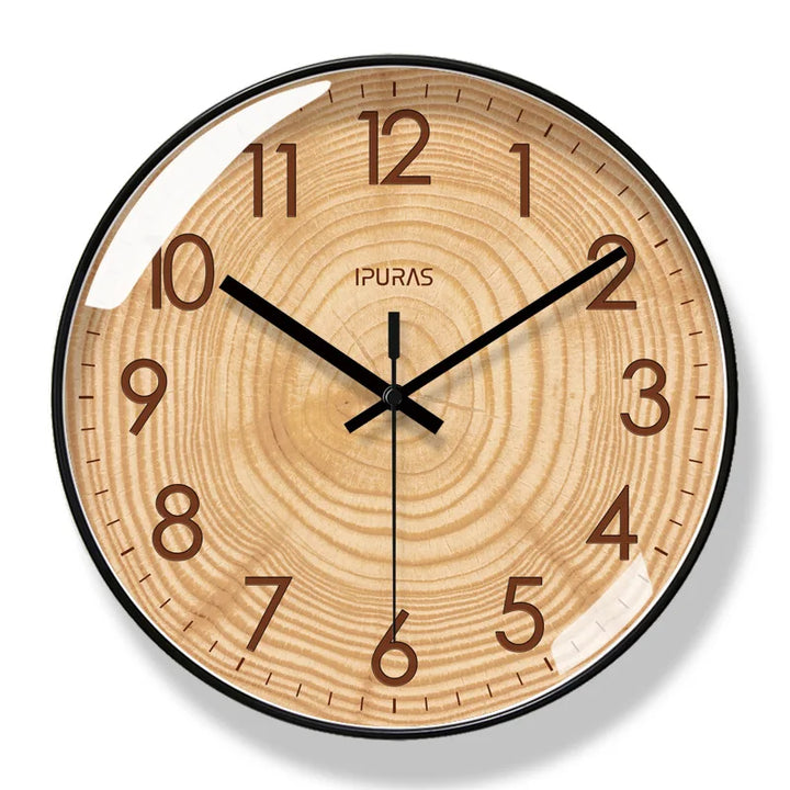 TimeWisp-puinen seinäkello – hiljainen ja tyylikäs