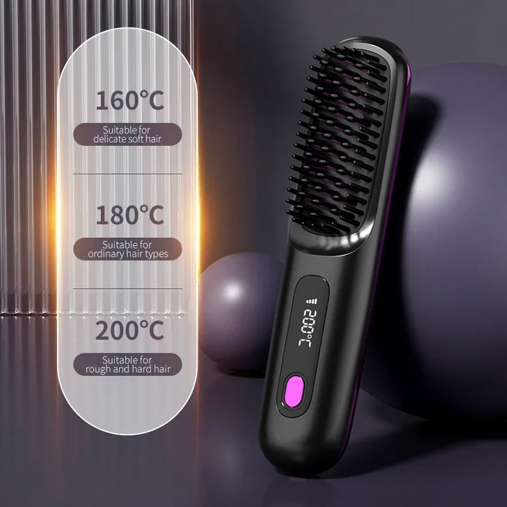 Glissara | Langaton suoristusrauta | USB-latausominaisuus ja LCD-näyttö | Keramiikka- ja ionitekniikka