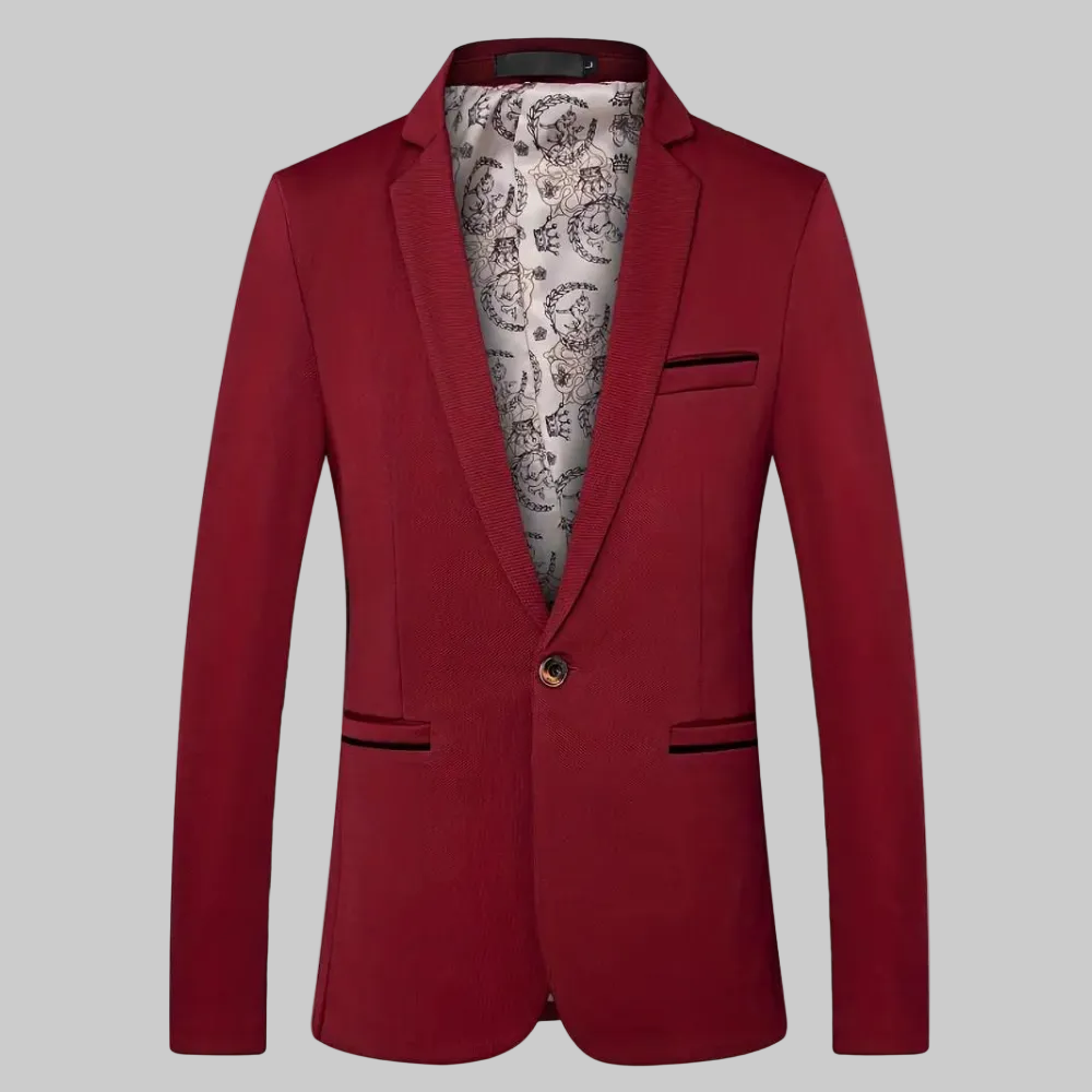 Elegantti Miesten Blazer Hienostunut Ommeltu