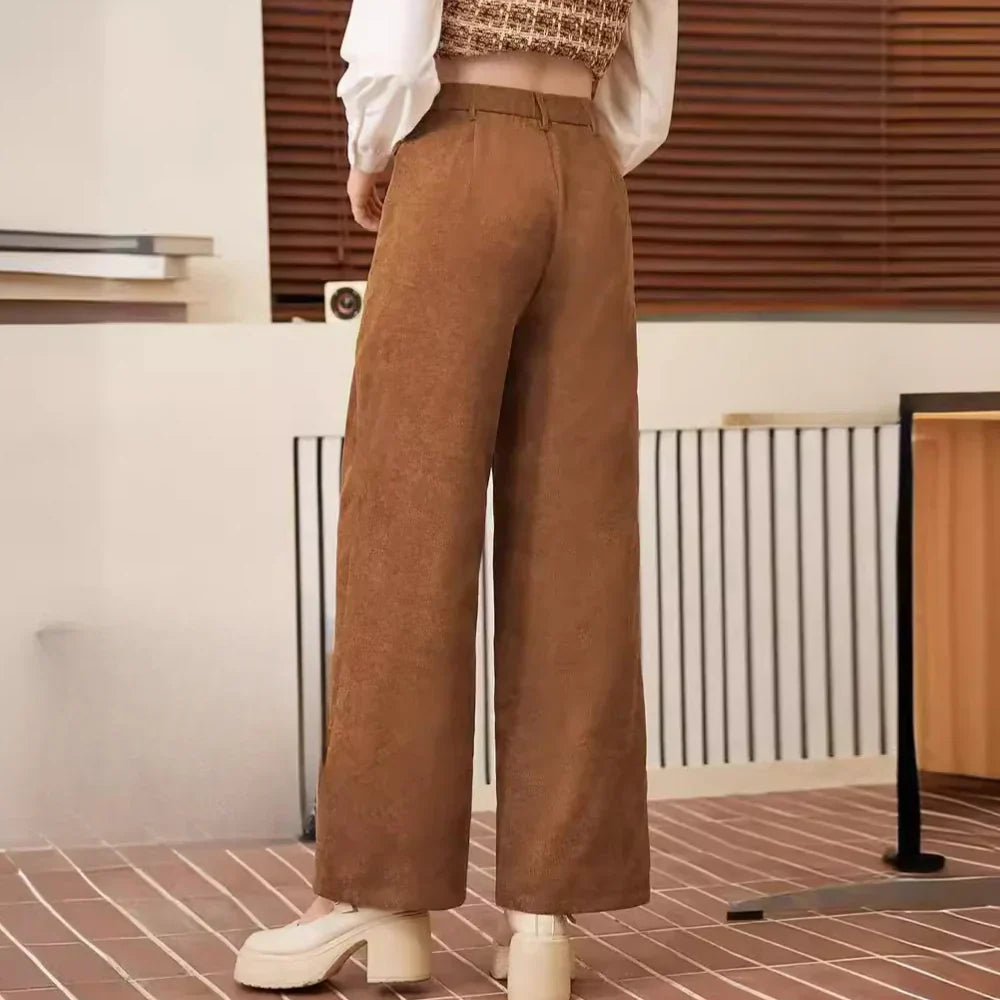 Ajattomat Korduroy Housut Naisille