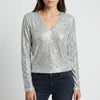 Kimalle V-kaula Pullover Sweater Naisille