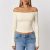 Olkapäältä Sen Lyhythihainen Crop Top Naisille