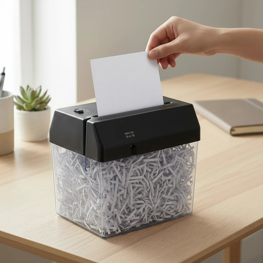 Shredlix - Compact Cross-Cut Desktop Paper Shredder