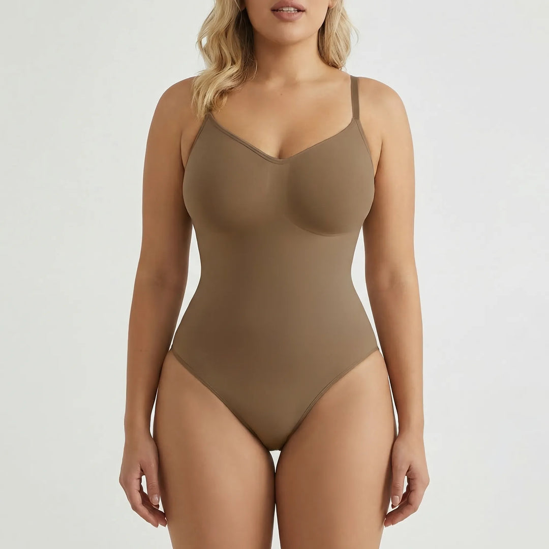 Slymora - Seamless Form-Fitting Spaghetti Strap Bodysuit