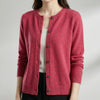 Nappikiinnitteinen O-kaulainen Cardigan naisille