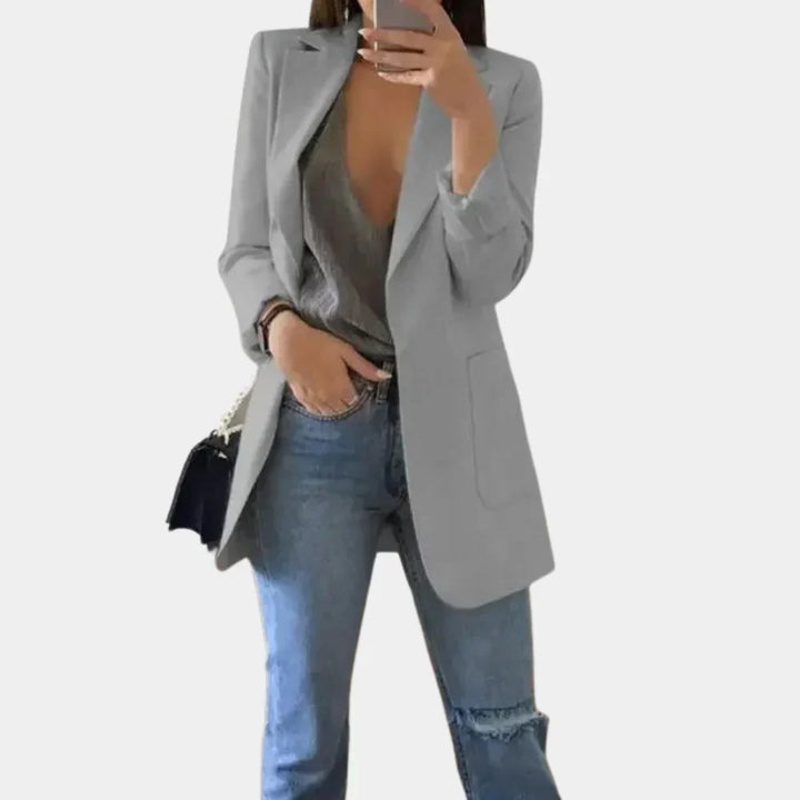 Pitkä Slim Fit Blazer Naisille