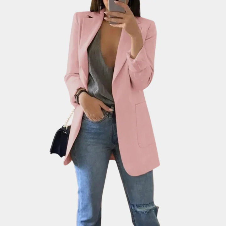 Pitkä Slim Fit Blazer Naisille