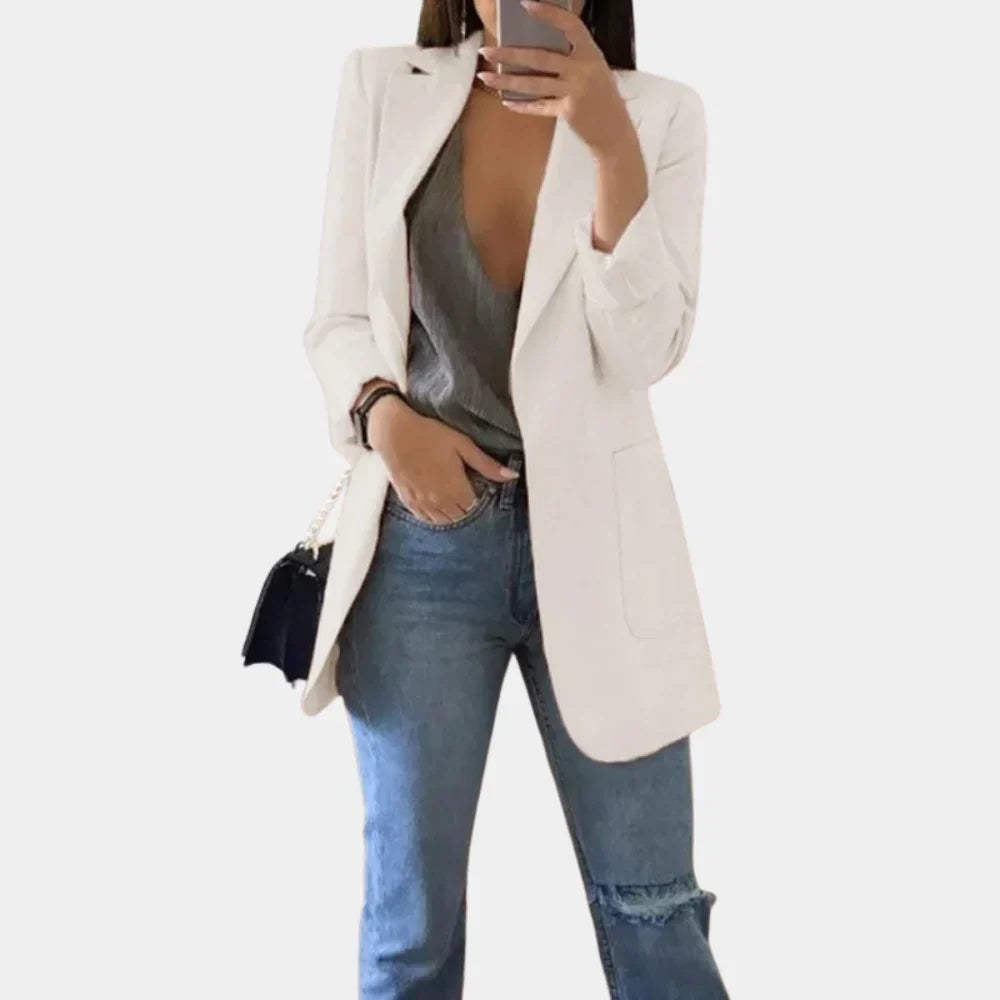 Pitkä Slim Fit Blazer Naisille