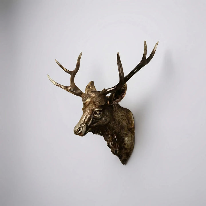 Stagvara - Faux Stag Head Wall Mount Sculpture