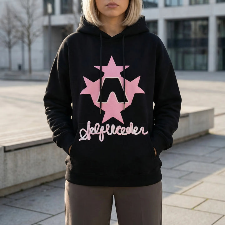Stellovex - Oversized Graphic Embroidered Hoodie