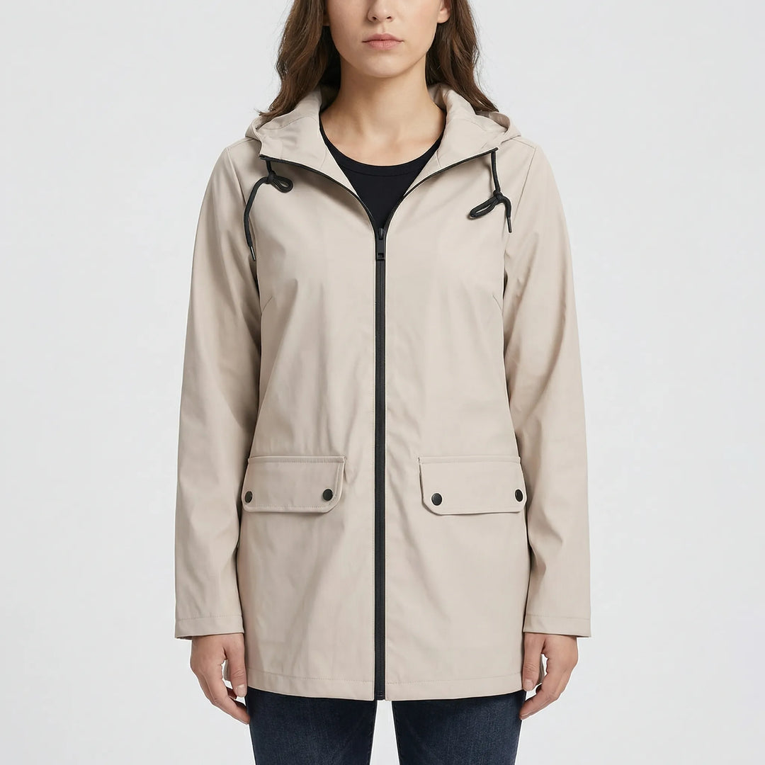 Stormelle - Long Hooded Water-Repellent Jacket