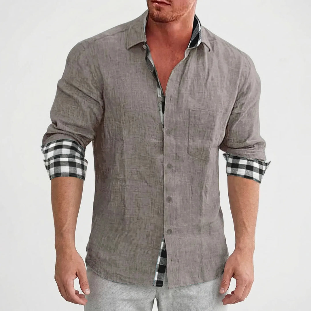 Stradell - Long Sleeve Button-Front Casual Shirt