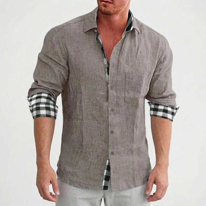 Stradell - Long Sleeve Button-Front Casual Shirt