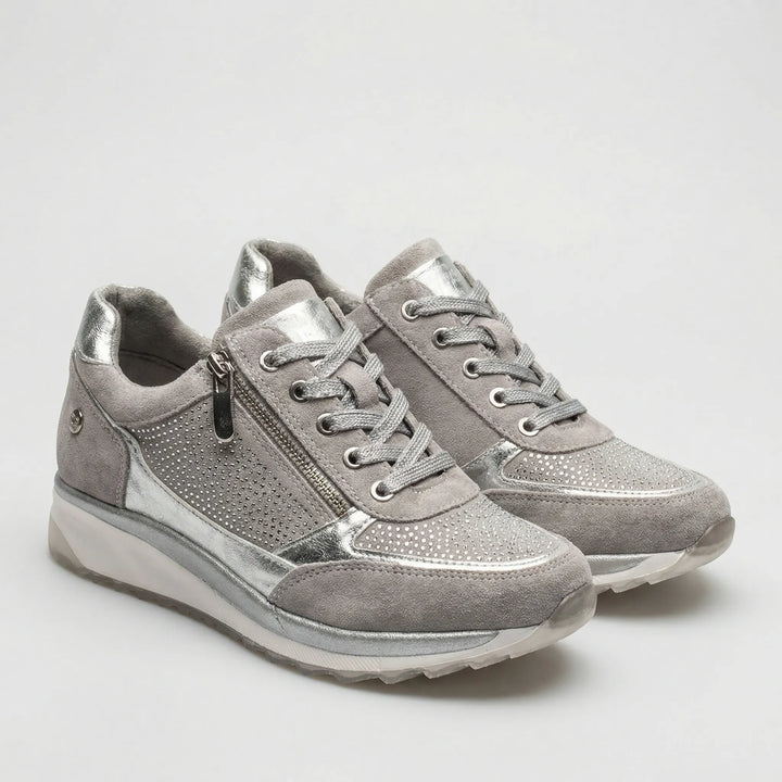 Stridella - Zippered Lace-Up Comfort Sneaker