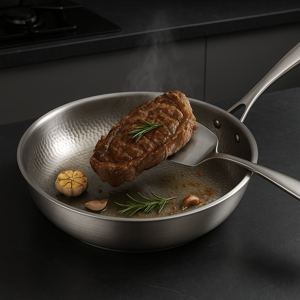 TITAN-PREMIUM-PANNU – laadukas pinnoittamaton titaanipannu kaikille liesityypeille