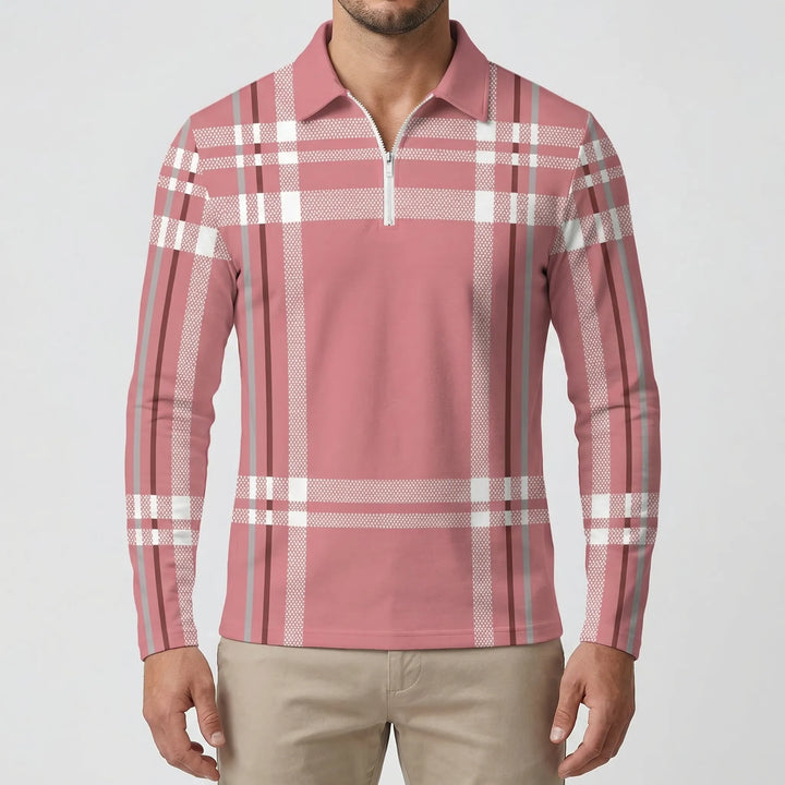 Tarnovex - Plaid Print Pullover Hoodie For Men