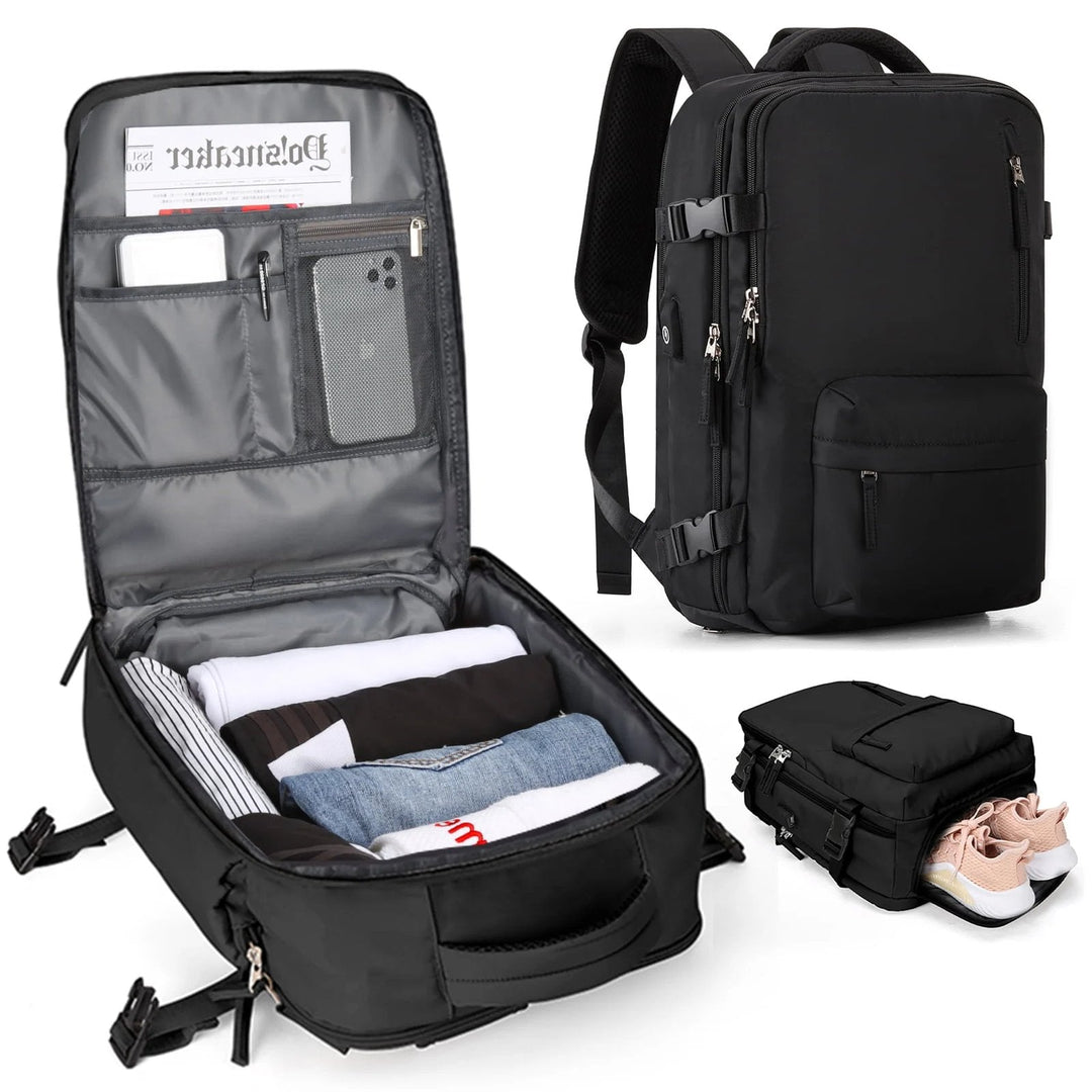 Monitoimiset naisten reppu 35 L USB-liitännällä