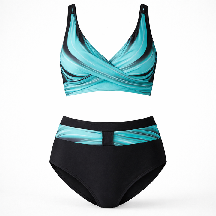 Korkeavyötäröinen Uimapuku Bikini Setti Naisille