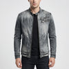 Vintage-tyylinen bikeri-denim-takki miehille