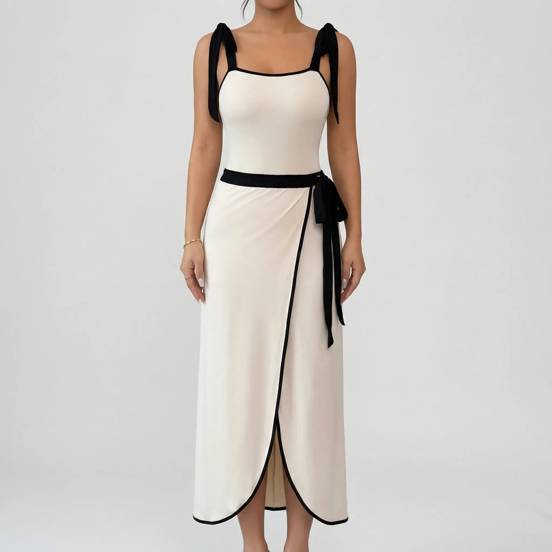Velmara - Strappy Tie-Shoulder Jumpsuit With Asymmetrical Hem