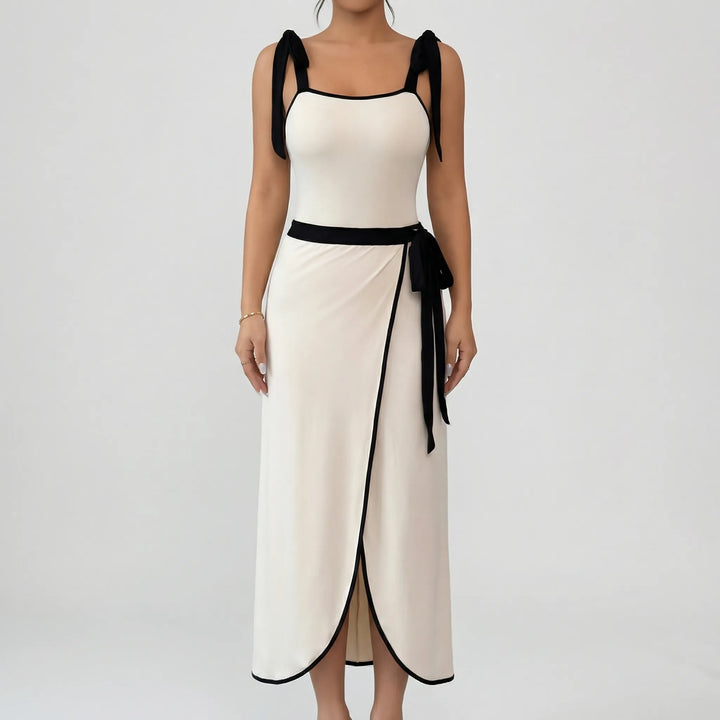 Velmara - Strappy Tie-Shoulder Jumpsuit With Asymmetrical Hem