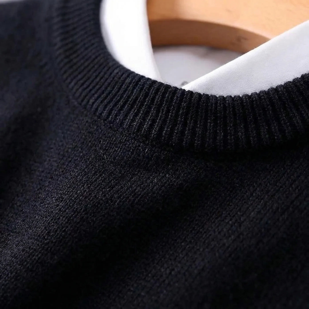 Velmoro - Relaxed Fit Crew Neck Sweater