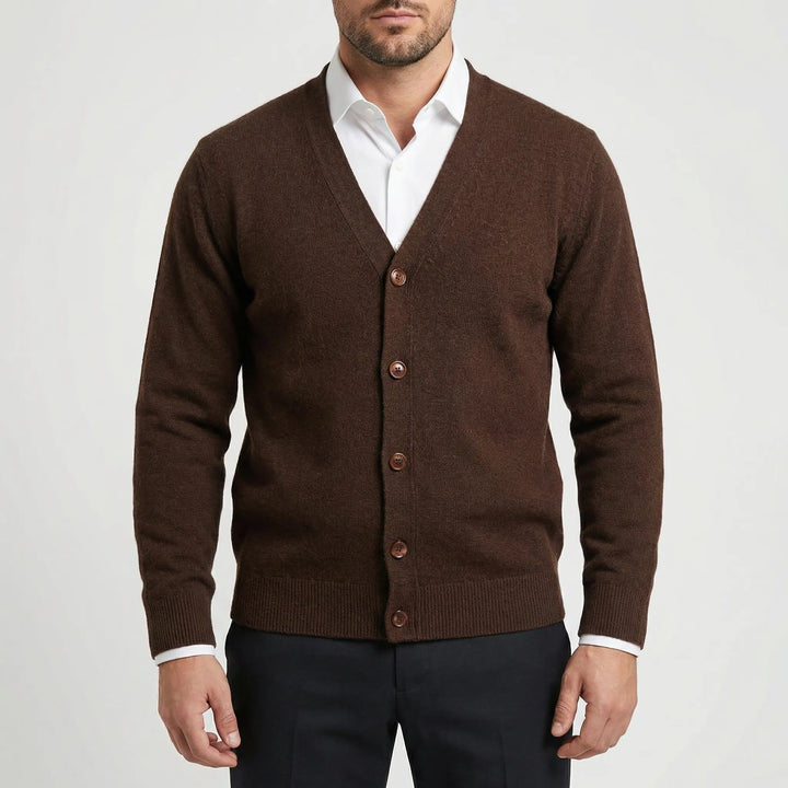 Velnor - Button-Front V-Neck Men's Cardigan