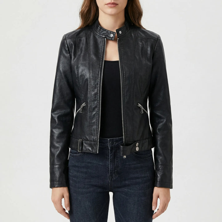 Velourex - Structured Moto-Style Women's Jacket