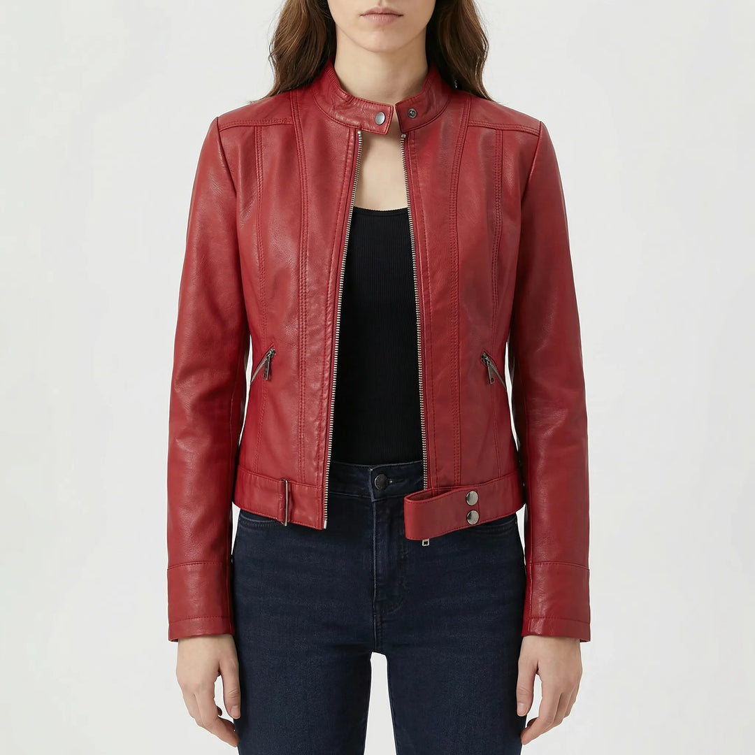 Velourex - Structured Moto-Style Women's Jacket