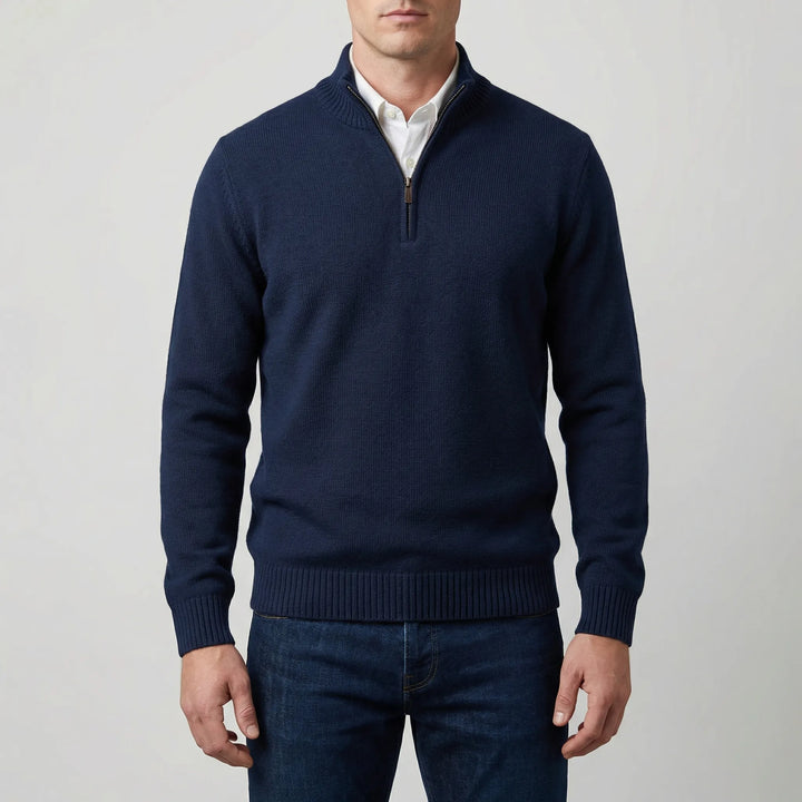Velthorpe - Men's Half-Zip Stand Collar Sweater